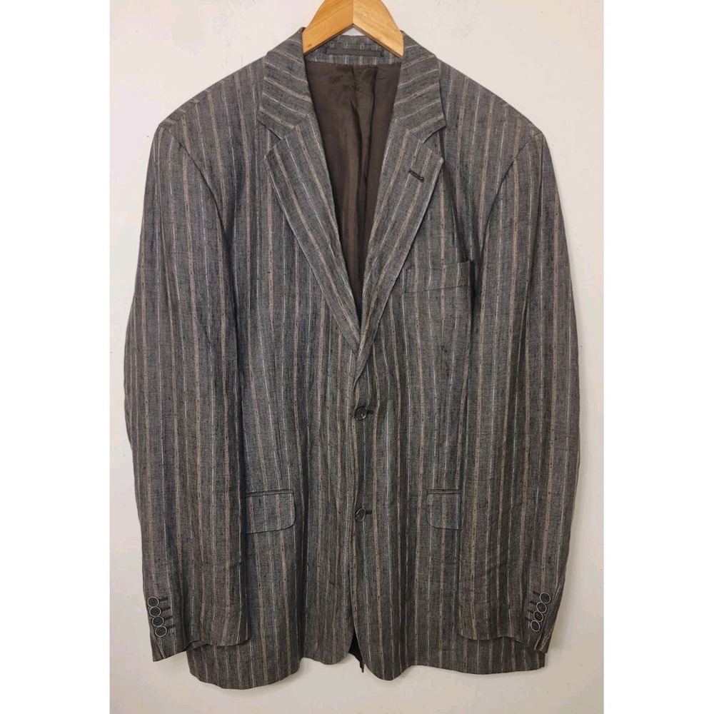 Paul Stuart Men's 44R Linen Blazer Men's Sport Coat Interview Business Formal
